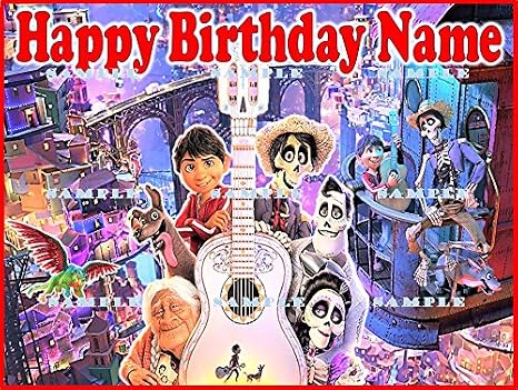 Amazoncom Coco Personalized Edible Image Birthday Cake -