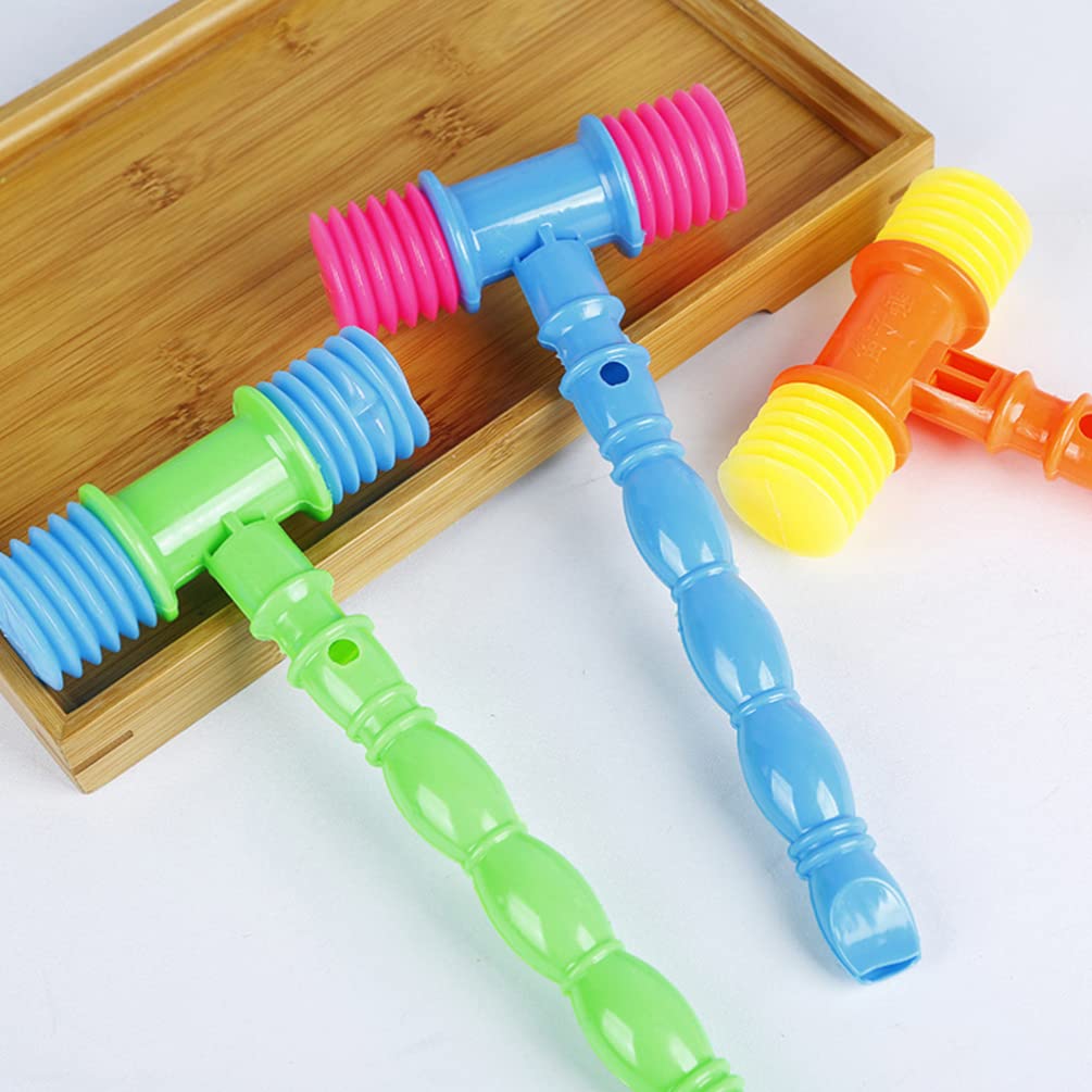 NUOBESTY 8Pcs Baby Hammer Toy Set - Musical Pounding & Squeaky Beating Toys for Toddlers 1-3 | Colorful Plastic Gavel Mallet for Early Learning & Motor Skills Development (Random Color)