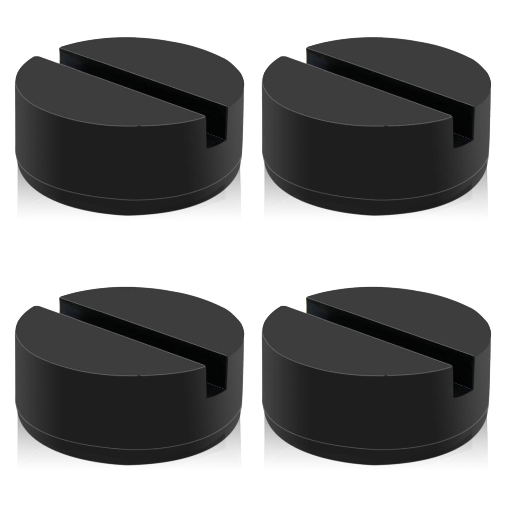 Photo 1 of HXXF Floor Jack Pad Adapter 4 Ton Universal Rubber Slotted Frame Rail Pinch welds Protector for Floor Jack (4 Pack)