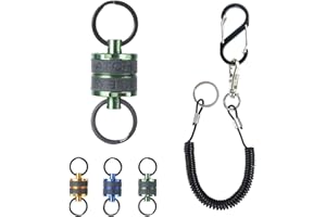 Maxcatch Magnetic Fly Fishing Net Release Holder with Carabiner Clip and Lanyard