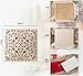 Doris Home Square Ivory Laser-cut Lace Flower Pattern Wedding Invitations Cards Fall Bridal or Baby Shower Invite, Birthday Invitation Wedding Rehearsal Dinner Invites, Autumn Engageme,50pcs