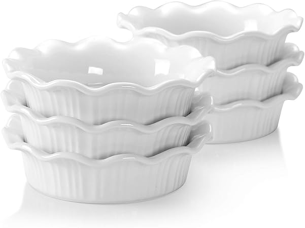 Lovecasa Auflaufformchen Porzellan Aufbackform 6 Teilig Kuchen Auflaufform Creme Brulee Dessert Souffle Rund O 14 Cm 200ml Amazon De Kuche Haushalt