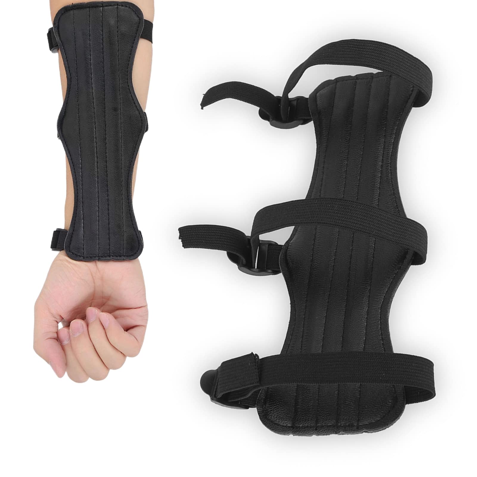 Archery Arm Guard, Adult Youth Archery Arm Guard Outdoor Hunting Shooting Arm Protector, Adjustable Forearm Wrist Protector for Recurve Compound Bow