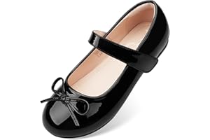 STELLE Girls Mary Jane School Flats Flower Wedding Uniform Party Shoes（Toddler/Little Kids/Big Kids）