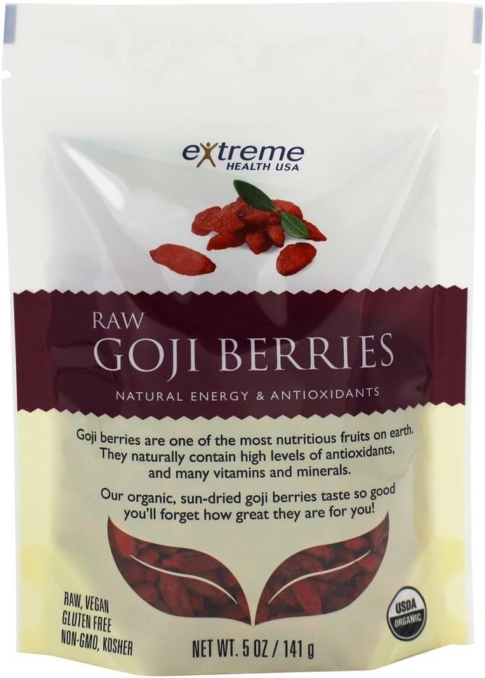 Extreme Health USA - Raw Goji Berries - 5 oz. formerly Organic Wild Crafted Tibetan Goji Berry