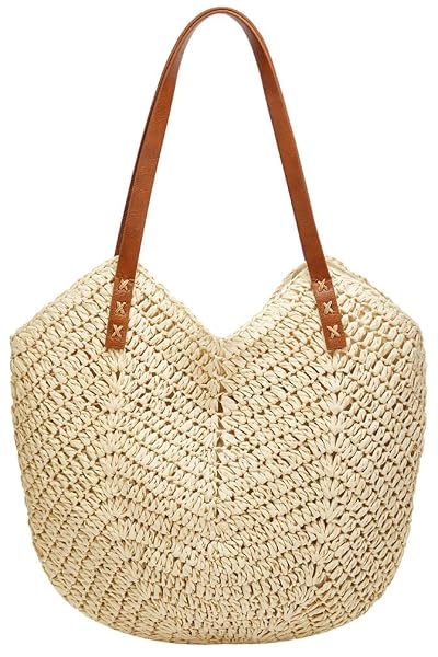 STRAW BAGS FOR WOMEN SUMMER BEACH WOVEN TOTE HOBO HANDBAG CASUAL STRAW SHOULDER BAGS FOR TRAVEL VOCATION