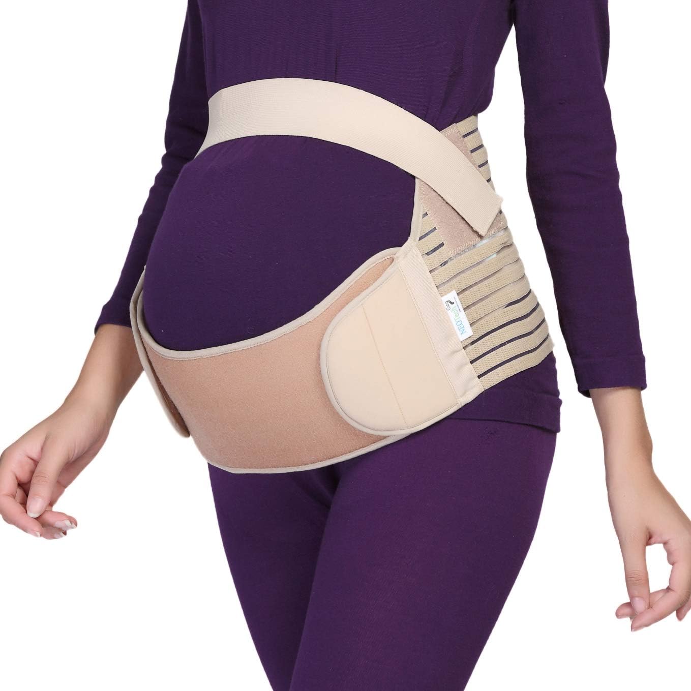 NEOtech Care Maternity Belt - Pregnancy Support - Waist/Back/Abdomen Band, Belly Brace (Black, Size XL): Health & Personal Care