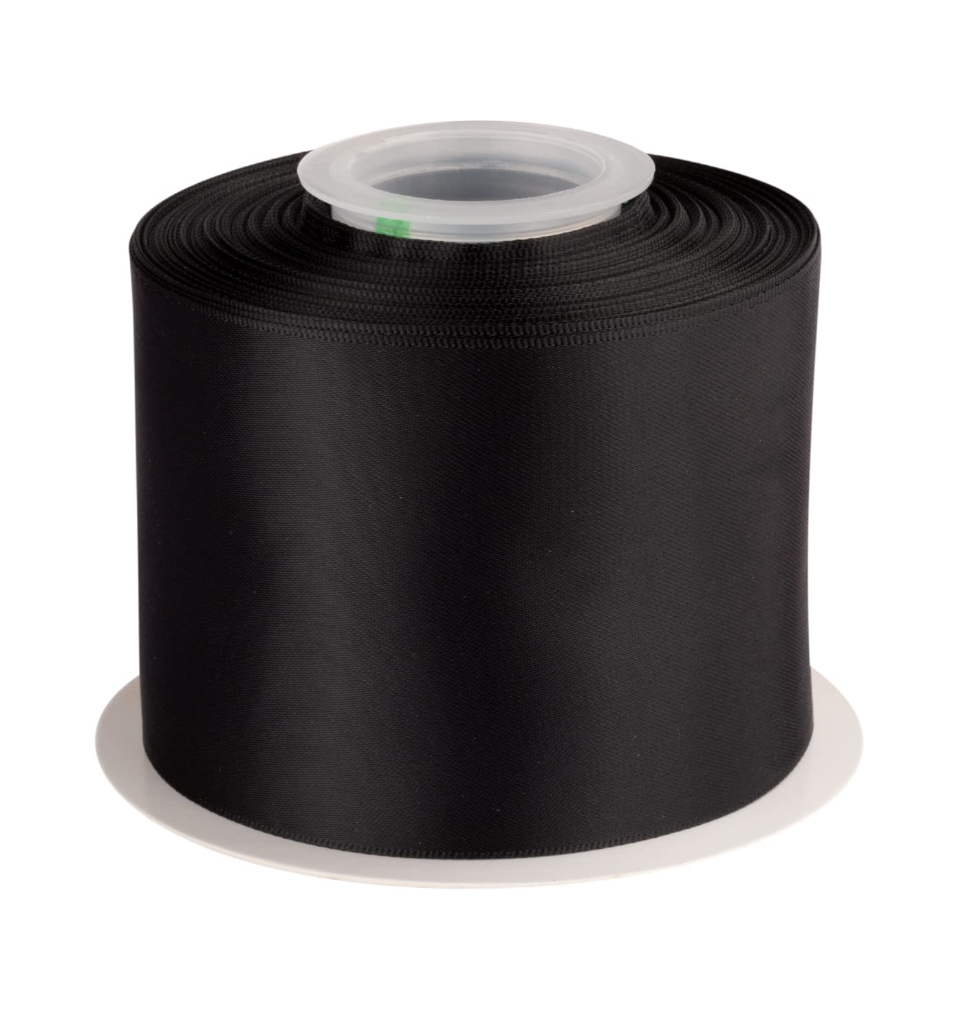 Double Faced Satin Ribbon, 75mm X 22M, Solid Polyester Craft Ribbon, Perfect for Gift Wrapping, Crafts, Wedding Party Ceremony Decoration, Floral Arrangement, Sewing (Black) — image 1