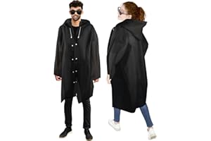 Duxesuk Reusable Raincoat for Adults, Emergency Survival Kit With Hoods And Sleeves, Rain Ponchos for Men and Women