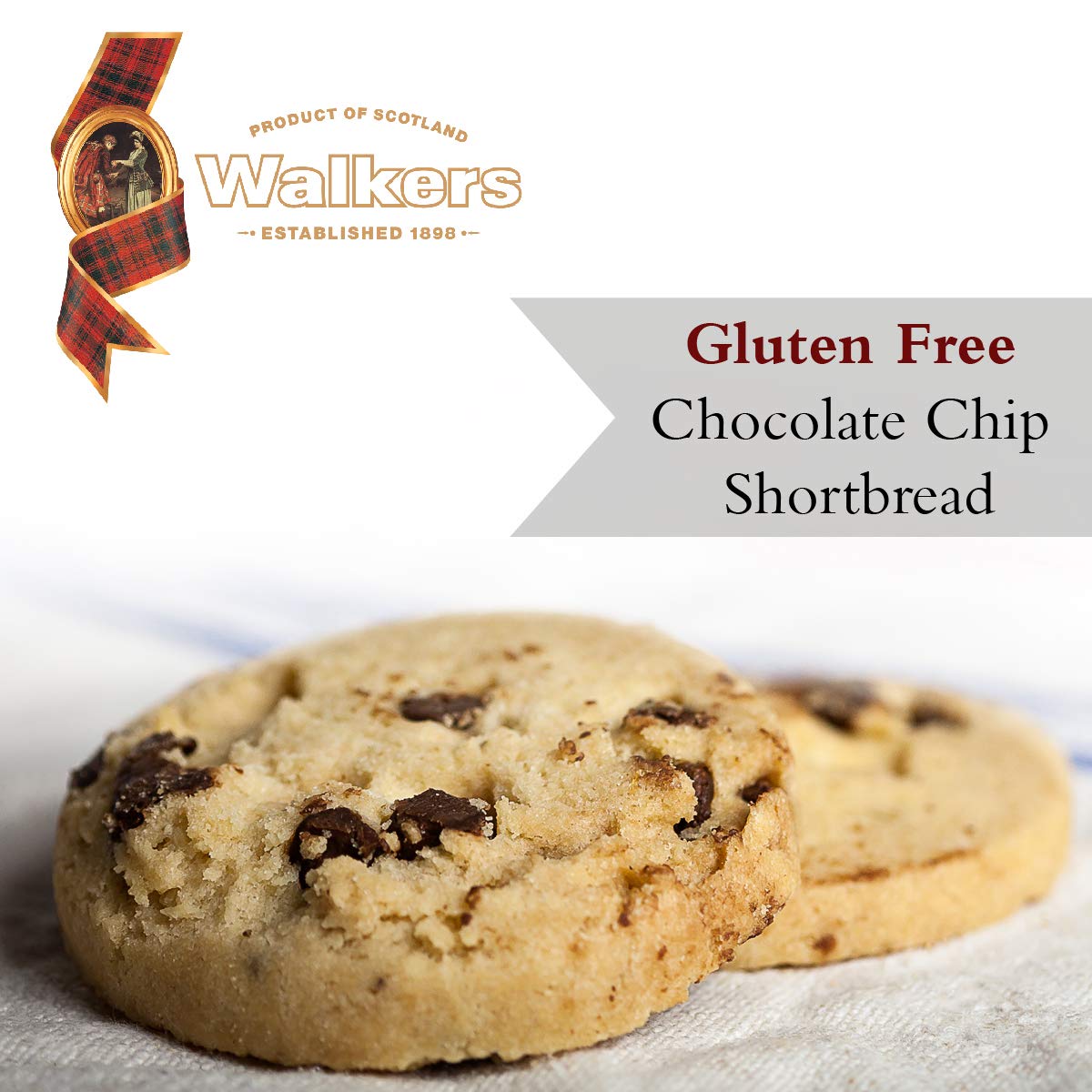 Walkers Shortbread Gluten Free Chocolate Chip Snack Packs 24 Count Pure Butter Gluten