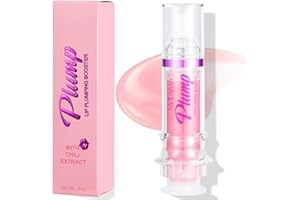 WenFeng Spicy Lip Plumping Booster,Plumping Lip Oil with Chili Extract,Plump and Pout Lip Plumper for Women Girls,Fuller Lips Instantly,Hydrating,High-Shine (01)