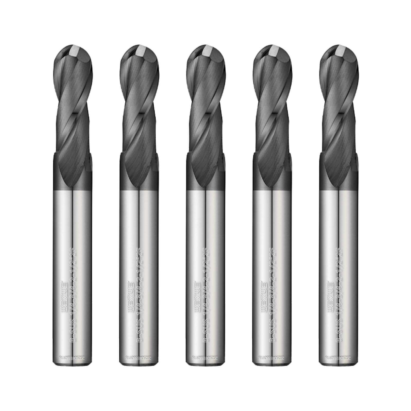 WEXWE Tools Ball Nose Carbide End Mill, MAH