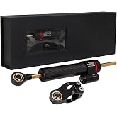 JFG RACING 10" Carbon Fiber Universal Motorcycle Steering Damper,NO Bracket | Steering stabilizer,durable and sturdy,for most motorcycles street sport road racing bike