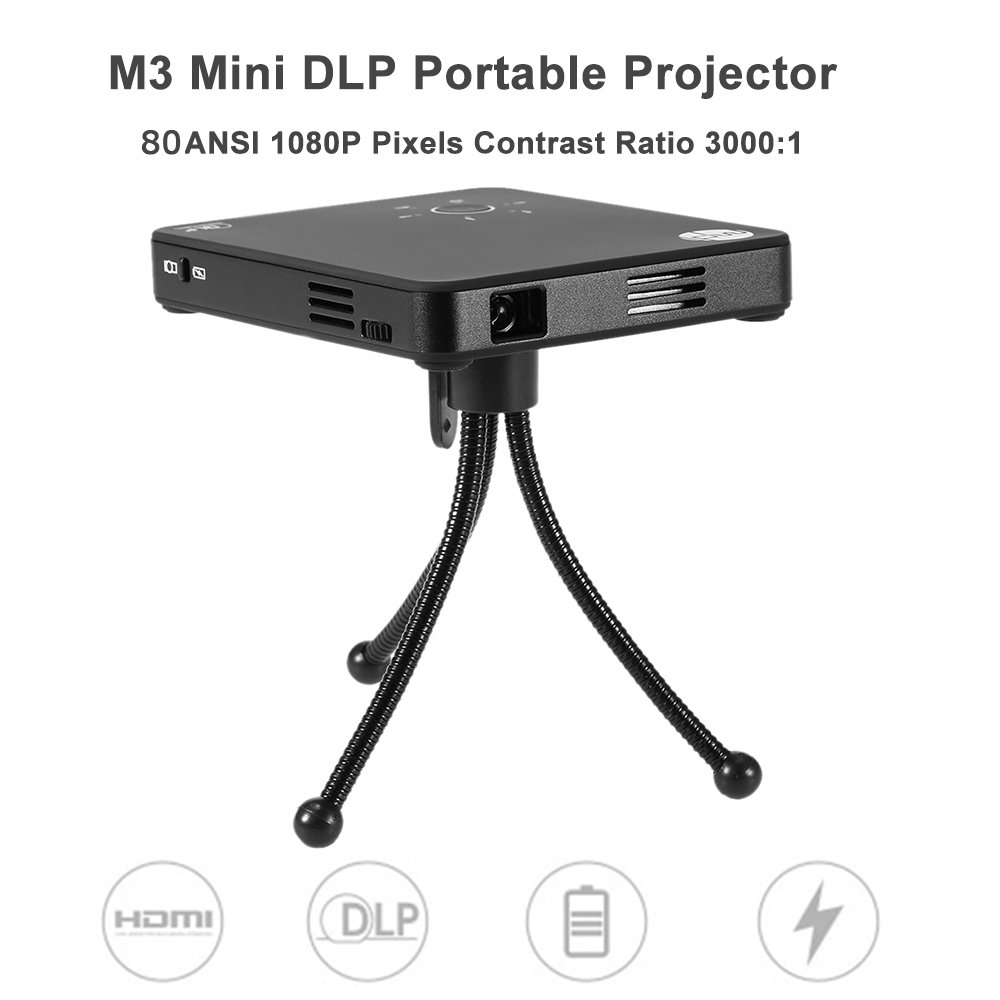 Docooler MDI M3 Mini Portátil DLP Proyector de 80 ANSIL 1080P ...