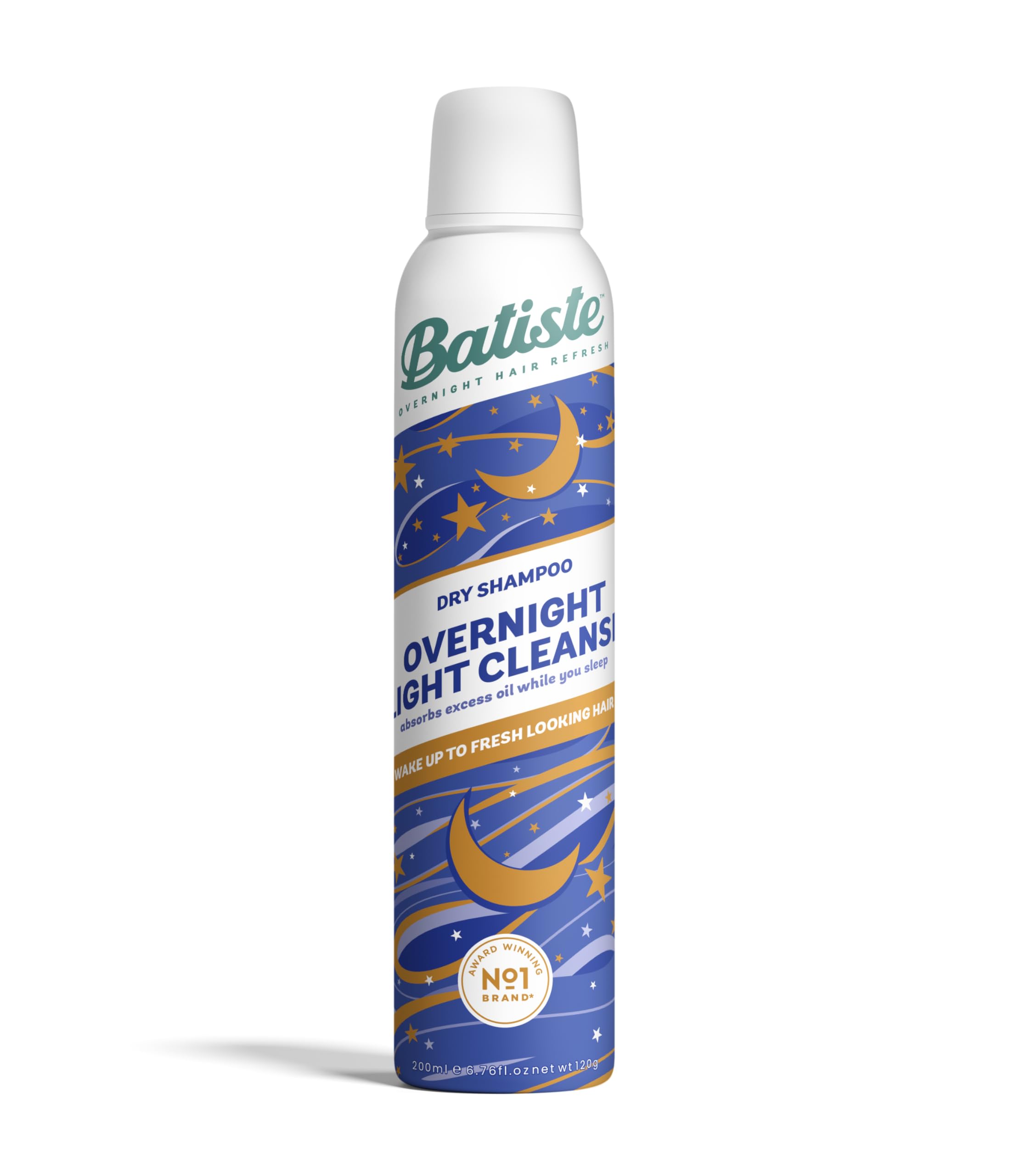 Batiste Overnight Light Cleanse 200ml - Leave-In Light Dry Shampoo for Overnight Use - Absorbs Oil for Fresher-Looking Hair Overnight