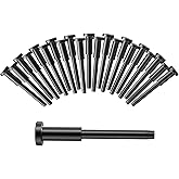 BLIKA 20 Pack 1/8" Black Stainless Steel Invisible Receiver and Swage Stud End for Cable Railing, Deck Stair Threaded End Fitting for Wood & Metal Post, Black Cable Railing Hardware