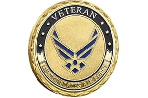 YIQILAFADA USAF U.S. Air Force Veteran Challenge Coin for Men Gift