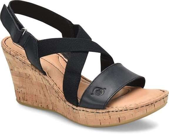 born aakash platform wedge sandal