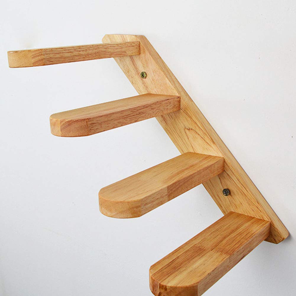 ORETG45 Cat Steps Staircase, Cat Ladder Steps, Pet Cat Wall Mount Staircase Climbing Step Shelves, Wooden Cat Toy Steps, Easy Installation Cat Climbing Springboard