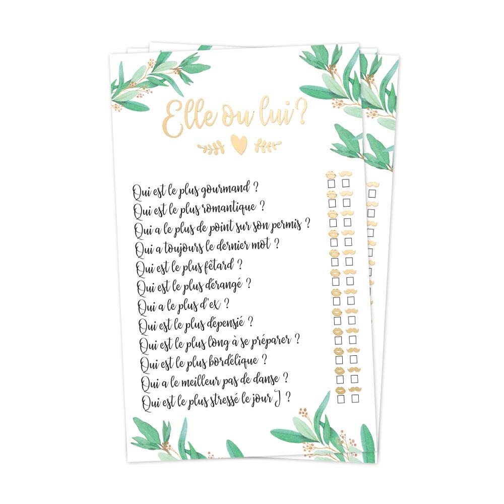 STC 6 Question Cards of the Bride and Groom - Wedding Game