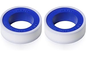 MEBMIK Teflon Tape,PTFE Plumbers Tape,for Sealing,Plumbing,Sealant,Thread Seal for Shower Head,Water Pipe,Prevent Leakage,(2 Rolls,1/2 Inch X 520 Inches).