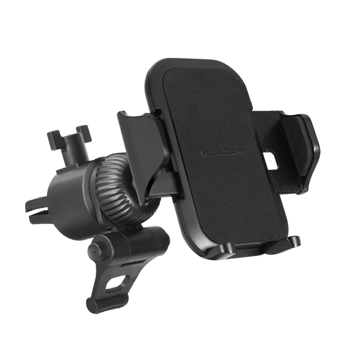 Macally Universal Car Air Vent Phone Holder Mount with Super Strong AC Clip for Apple iPhone Xs XS Max XR X 8 8 Plus 7 7+ SE 6s 6 Samsung Galaxy S9 S9+ S8 LG Nexus Sony Nokia Moto Mobile Cell Phones