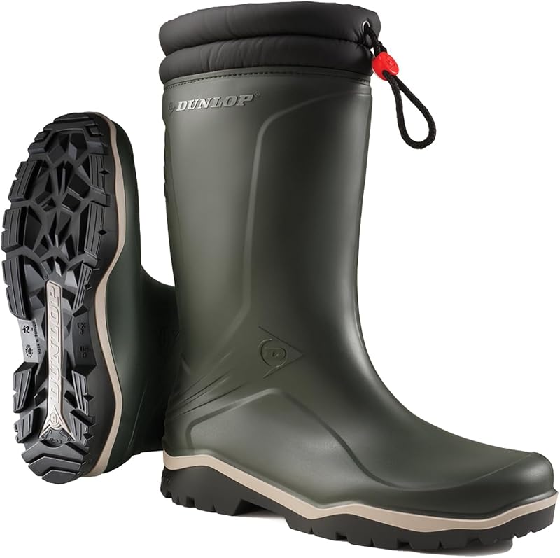 Dunlop Blizzard Winter Safety Insulated Thermal Boots Green Black EU48 UK13