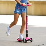 Micro Maxi Deluxe Folding LED Scooter 3 Wheels Pink 5-12 Years 70 kg view 2