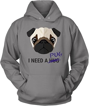 Pug Cotton Fleece Hoodie 