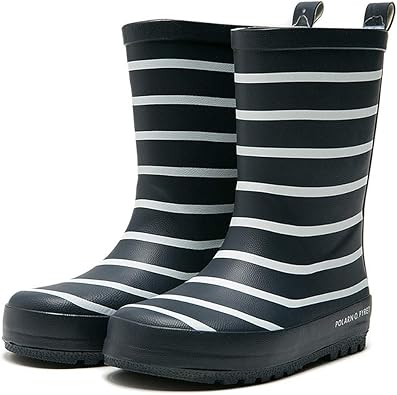 striped rain boots