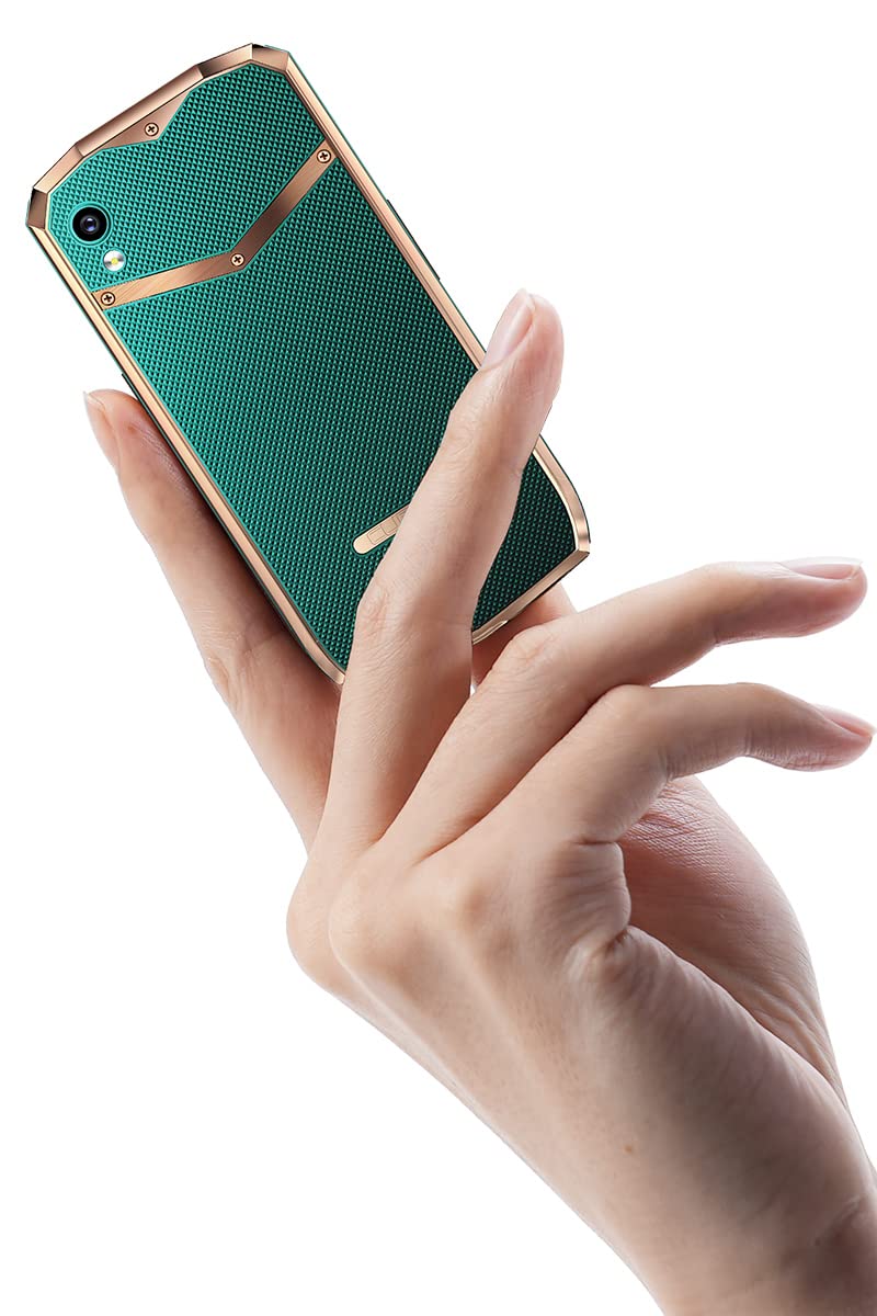 CUBOT Pocket 4.0 inch Mobile Phone, 4G Smartphone SIM Free Phones Unlocked, Android 11 Small Phone,16MP Camera,3000mAh,4GB+64GB/128GB Extension,Face ID/NFC/GPS (Green+Gold)