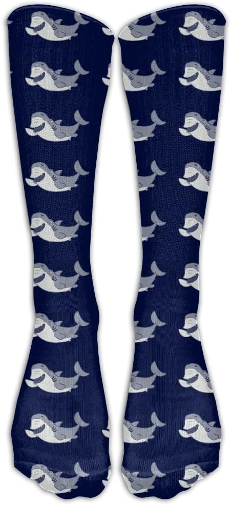 YOIGNG Socks Blue Shark Mens Womens Knee High Tube Dresses Liner Cosplay Stockings