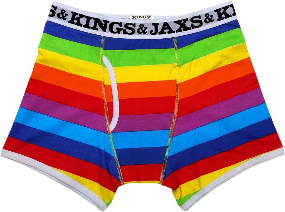 Kings and Jaxs Men's Prism Boxer Briefs (Multicolor, Large)