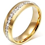FuZhiBang NL19 Mens Womens 6MM Titanium Stainless