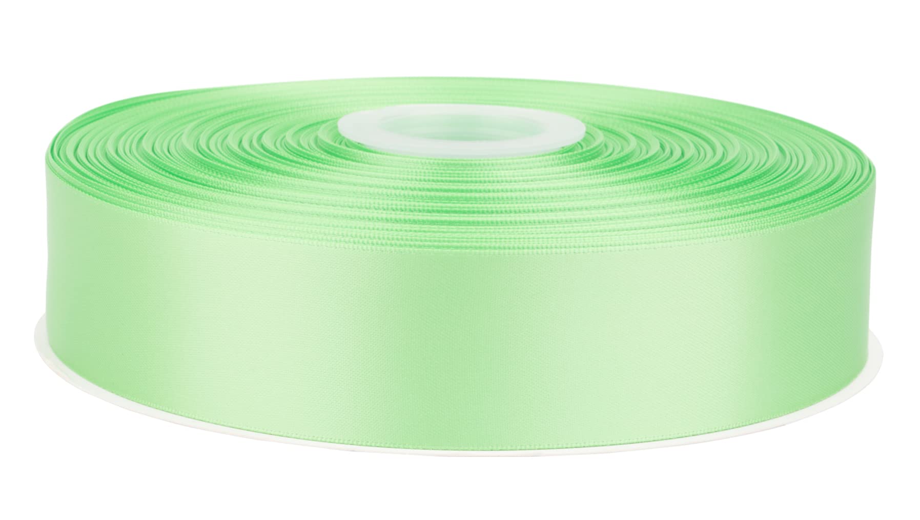 Fondersy 91 Meters Green Flash Double Faced Satin Ribbon - 38mm Width for Wedding, Gift Wrapping, Floral Arrangement and Crafts