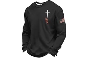 Big and Tall Men's Patriotic Shirts S-5XL - 250th Anniversary USA Waffle Knit Top Loose Fit Long Sleeve Thermal