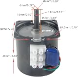 CHANCS 220V 50RPM Synchronous Gear Motor for BBQ Rotisserie with Bracket Holder view 3