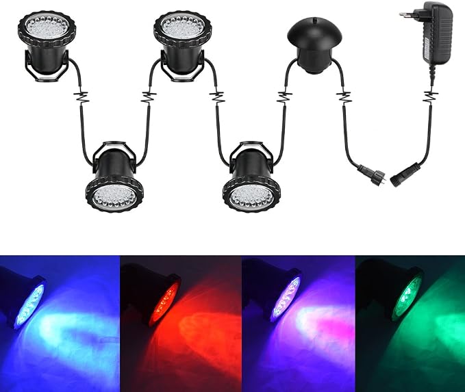Lugar Ligero RGB LED Submarino Luces Luz subacuática de la ...