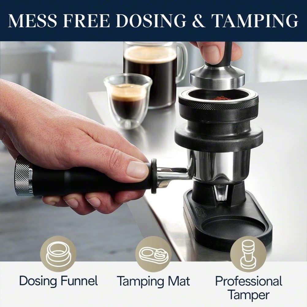 De'Longhi La Specialista Espresso Machine with Grinder, Milk Frother, 1450W, Barista Kit - Bean to Cup Coffee & Cappuccino Maker & Eco Descaler Set of 2, Two Bottles, Clear