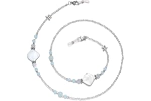 GINTEI Glasses Chain for Women, Eyeglasses Chain Beaded Sunglasses Holder Around Neck Eyewear Strap Sunglass Chain for Women