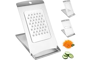 3-in-1 Handheld Cheese Grater Set, Adjustable Stainless Steel Slicer Shredder & Grater with Base, Practical Kitchen Gadgets f