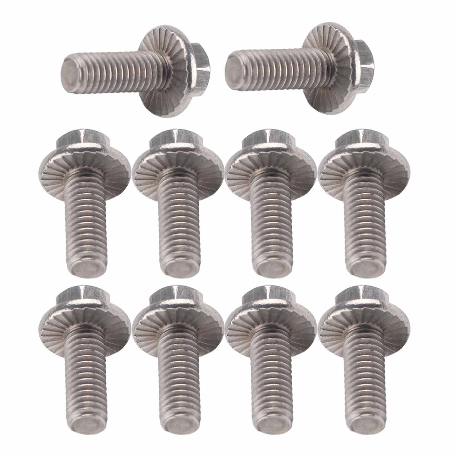 10pcs M6 Stainless Steel SS304 Flanged Button Head Socket Cap Screws Hex Flange Screws Cap Washer Head Bolts Fastener(M6*20)