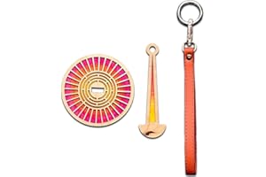 GISMTR Portable Wrist Yarn Holder, Wooden Wrist Yarn Holder, Wooden Twirling Mechanism Spinning Needles for Knitting Crocheting Presents for Craft Lovers (A)