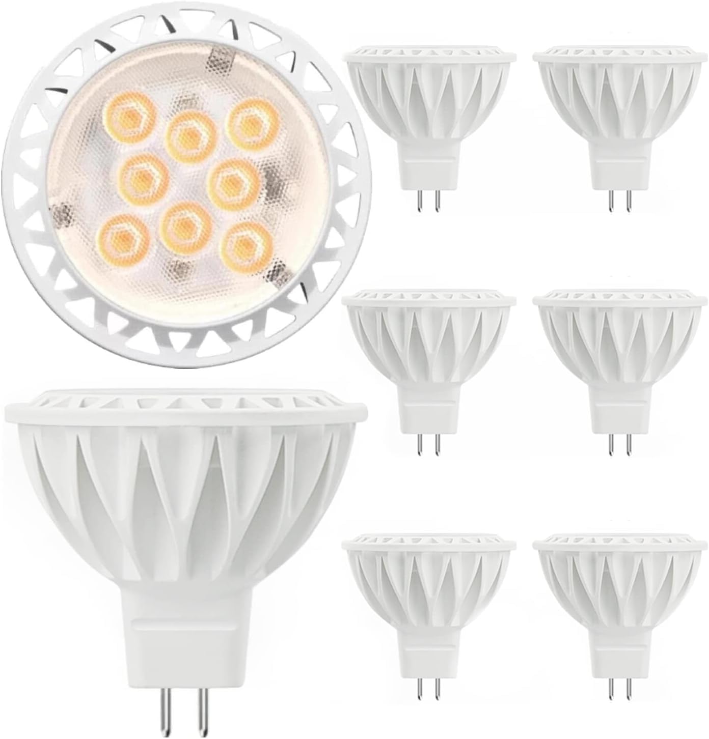 GOHDLAMP MR16 LED Bulbs Warm White GU5.3 Spot Light Bulb 6 Pack,12V 5W 2700K MR16 LED Bulb 2Pin 50W Halogen Equivalent 450Lm 38° Beam Angle Lamp Non-Dimmable,for Landscape Recessed and Track Lighting — image 1