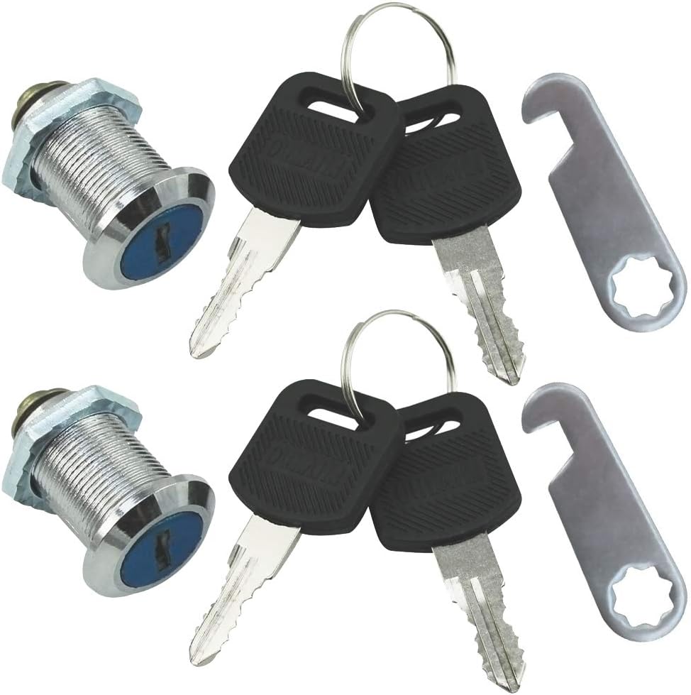 com-four® 2 mailbox locks, furniture lock with key, 30 mm (02 pieces - 30 mm)