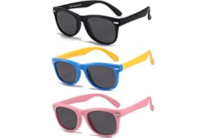 Polarized Toddler Sunglasses for Girls Boys Flexible Frame Kids Sunglasses UV400 for Ages 3-10 Children’s Gafas de Sol