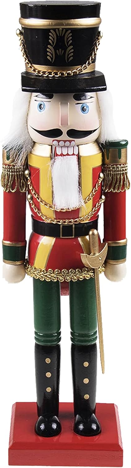 Nutcrackers - Clever Creations Soldier 14 Inch Traditional Wooden Nutcracker, Festive Christmas Décor for Shelves and Tables