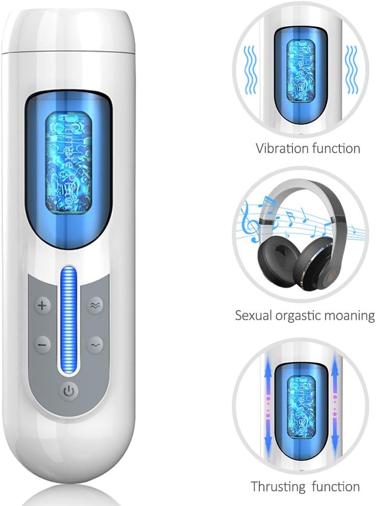 Intelligent Male Automatic Piston Cup S_ucking 400Times/Min and 360° Rotating 10 Pattern 5 Speed Electronic Massage Cup Male's Toy T-Shirt