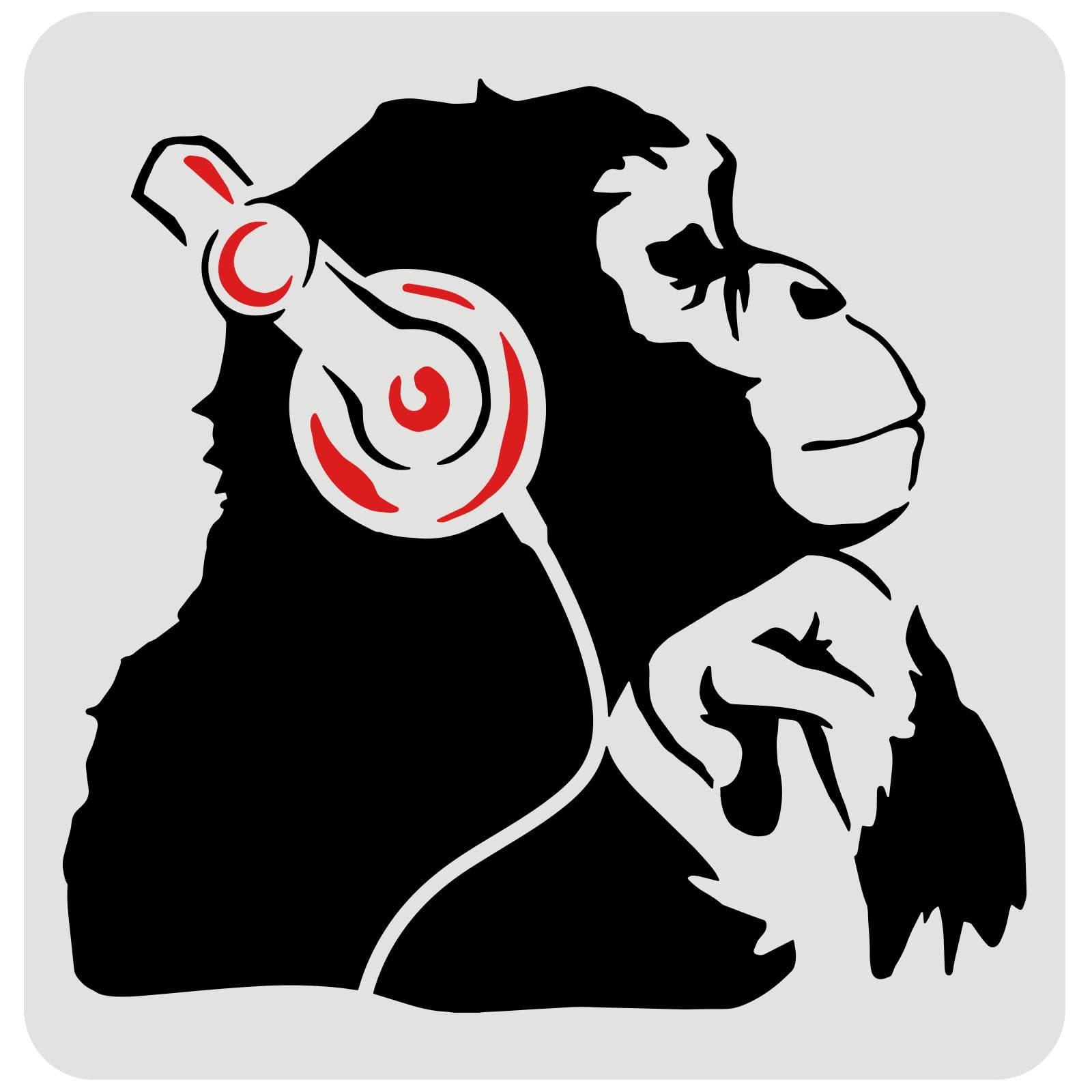 FINGERINSPIRE Banksy Thinking Sinke with Helmet 30 x 30 cm Reusable Banksy Chimpanzees Stencil Banksy Decoration Stencil for Painting on Wall, Wood, Furniture and Paper