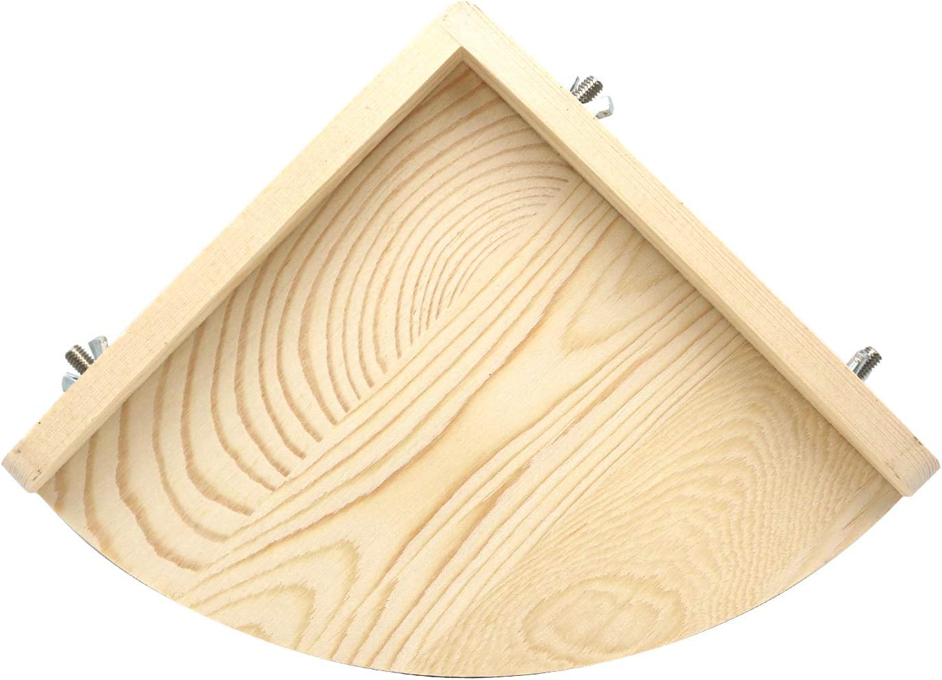 suruikei 2 Pack Bird Perch Platform, Parrot Stand Sector Playground Wood Perch Stand Toy Cage Accessories Exercise Toy for Parakeet Conure Cockatiel Budgie Gerbil Rat Mouse Chinchilla Hamster (Set 1) : Pet Supplies